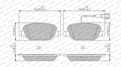 BREMSBELAGSATZ SCHEIBENBREMSE FERODO FDB4337 1