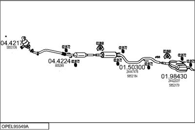 SISTEM DE ESAPAMENT MTS OPEL95549A017942