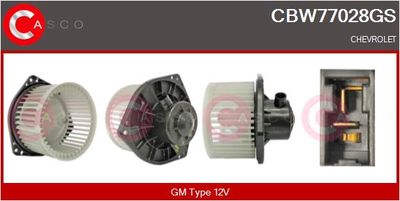 Вентилятор салона CASCO CBW77028GS для CHEVROLET SPARK