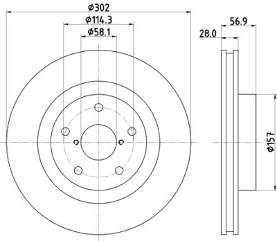 Тормозной диск MINTEX MDC2756 для SUBARU SVX