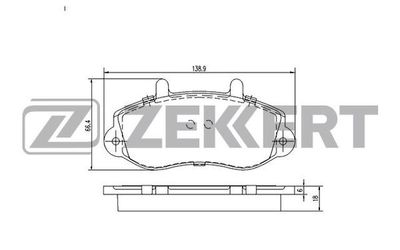 Комплект тормозных колодок, дисковый тормоз ZEKKERT BS-2420 для RENAULT MASTER