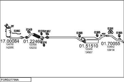 SISTEM DE ESAPAMENT MTS FORD27799A018956