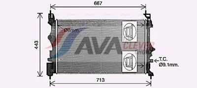 RADIATOR RACIRE MOTOR AVA Clever Choice OL2699 1