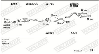 Изпускателна система WALKER RE96028
