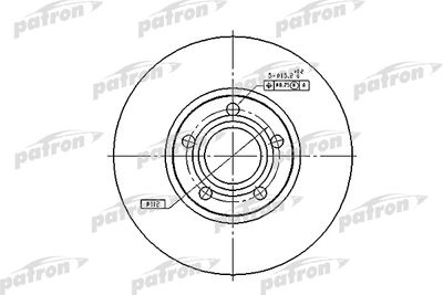 PATRON PBD2651 Тормозные диски  для AUDI 100 (Ауди 100)