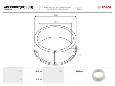 AS-PL - Ochranná krytka alternátora FIAT, MERCEDES-BENZ, IVECO, VOLVO, … , ABEC0002(BOSCH)