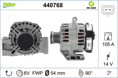 Генератор VALEO 440768 для OPEL CORSA