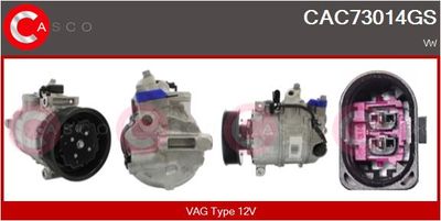 Компрессор, кондиционер CASCO CAC73014GS для VW TOUAREG