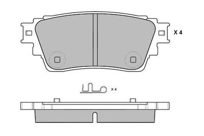Комплект тормозных колодок, дисковый тормоз E.T.F. 12-1792 для MITSUBISHI ECLIPSE	CROSS