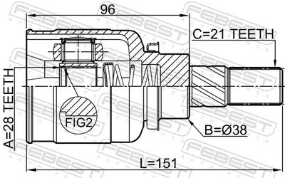 Joint Kit, drive shaft 2411-DUSTR