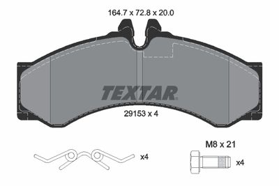 Комплект тормозных колодок, дисковый тормоз TEXTAR 2915301 для MERCEDES-BENZ VARIO