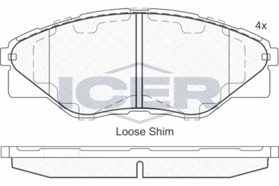 ICER 182066 Деталь для TOYOTA HILUX VII Пикап (_N1_, _N2_, _N3_) 2.5 D-4D (KUN15_)