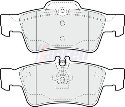 Fahren Brake Pad Set, disc brake FBP3187