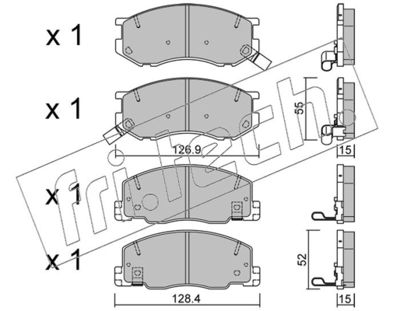 fri.tech. 472.0 Тормозные колодки и сигнализаторы для TOYOTA PREVIA I (_R1_, _R2_) 2.4 4WD (TCR21_, TCR20_)