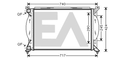 EACLIMA 31R02036 Радиатор охлаждения двигателя для AUDI A4 B5 (8D2)