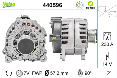 Генератор VALEO 440596 для PORSCHE MACAN