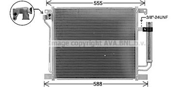 Конденсатор, кондиционер AVA QUALITY COOLING DN5467D для NISSAN PULSAR
