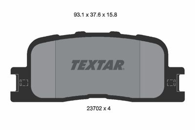 Комплект тормозных колодок, дисковый тормоз TEXTAR 2370201 для CHERY AMULET