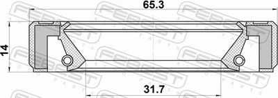 SIMERING DIFERENTIAL FEBEST 95GBS33650914R 1