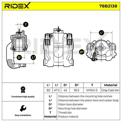 спирачен апарат RIDEX 78B2138