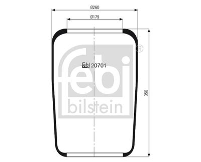 Bellow, air suspension 20701