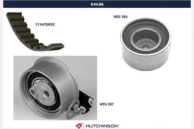 KH496 HUTCHINSON Комплект ремня ГРМ