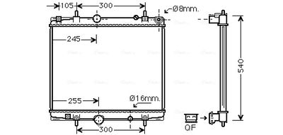 RADIATOR RACIRE MOTOR AVA QUALITY COOLING PEA2237