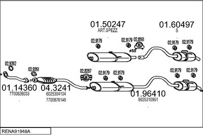 SISTEM DE ESAPAMENT MTS RENA91948A027823