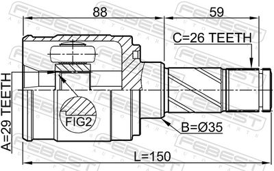 Joint Kit, drive shaft 0511-M2ATLH