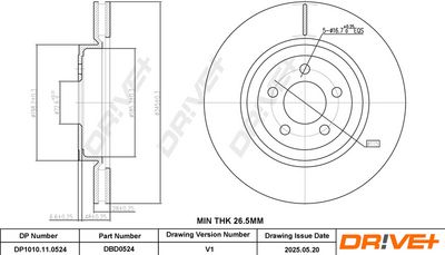 BREMSSCHEIBE DR!VE+ DP1010110524 2