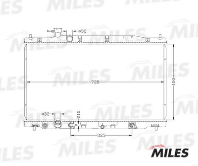 Радиатор, охлаждение двигателя MILES ACRB225 для HONDA CR-V