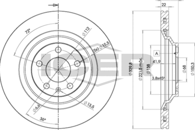 спирачен диск ICER 78BD5314-2