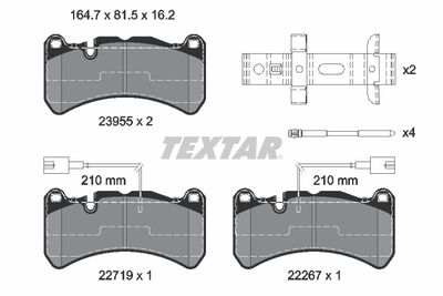Комплект тормозных колодок, дисковый тормоз TEXTAR 2395503 для ALFA ROMEO STELVIO