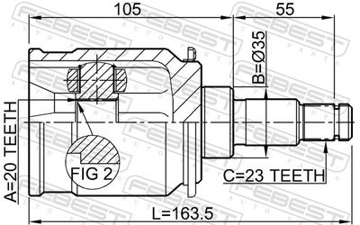 Joint Kit, drive shaft 0311-RELHR