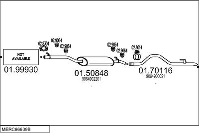 SISTEM DE ESAPAMENT MTS MERC86639B019642