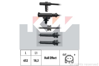 460227 KW Датчик, частота вращения колеса