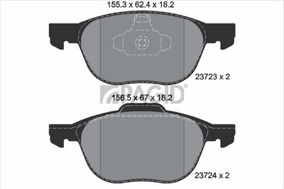 Zestaw klocków hamulcowych, hamulce tarczowe PAGID T1436N