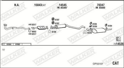 SISTEM DE ESAPAMENT WALKER OP55107