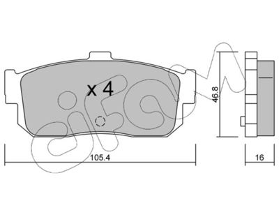 Комплект тормозных колодок, дисковый тормоз 822-193-0