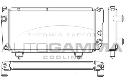 Радиатор, охлаждение двигателя AUTOGAMMA 100193 для PEUGEOT 104