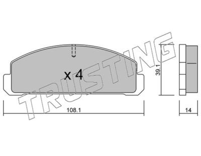 TRUSTING 309.0 Тормозные колодки и сигнализаторы  для MAZDA 323 I (FA) 1.3