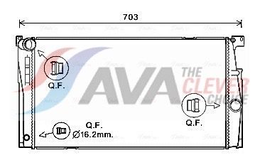 радиатор, охлаждане на двигателя AVA Clever Choice BW2624