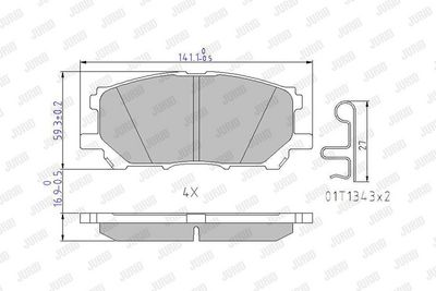 BREMSBELAGSATZ SCHEIBENBREMSE JURID 572562J 1
