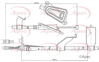 Cable Pull, parking brake APEC CAB1324