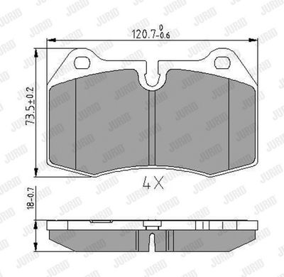 BREMSBELAGSATZ SCHEIBENBREMSE JURID 571852J 1