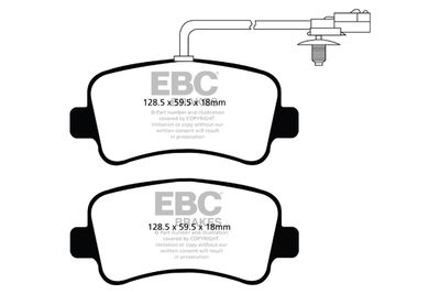Комплект тормозных колодок, дисковый тормоз EBC Brakes DPX2084 для NISSAN NV400