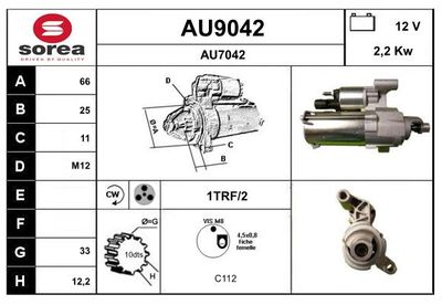 STARTER SNRA AU9042