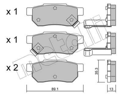 Brake Pad Set, disc brake 22-0170-1