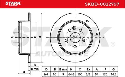 спирачен диск STARK SKBD-0022797