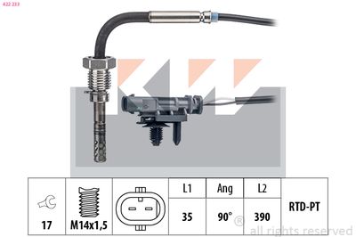 SENZOR TEMPERATURA GAZE EVACUARE KW 422233